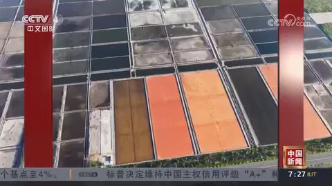 山东威海：古法盐田铺展五彩画卷